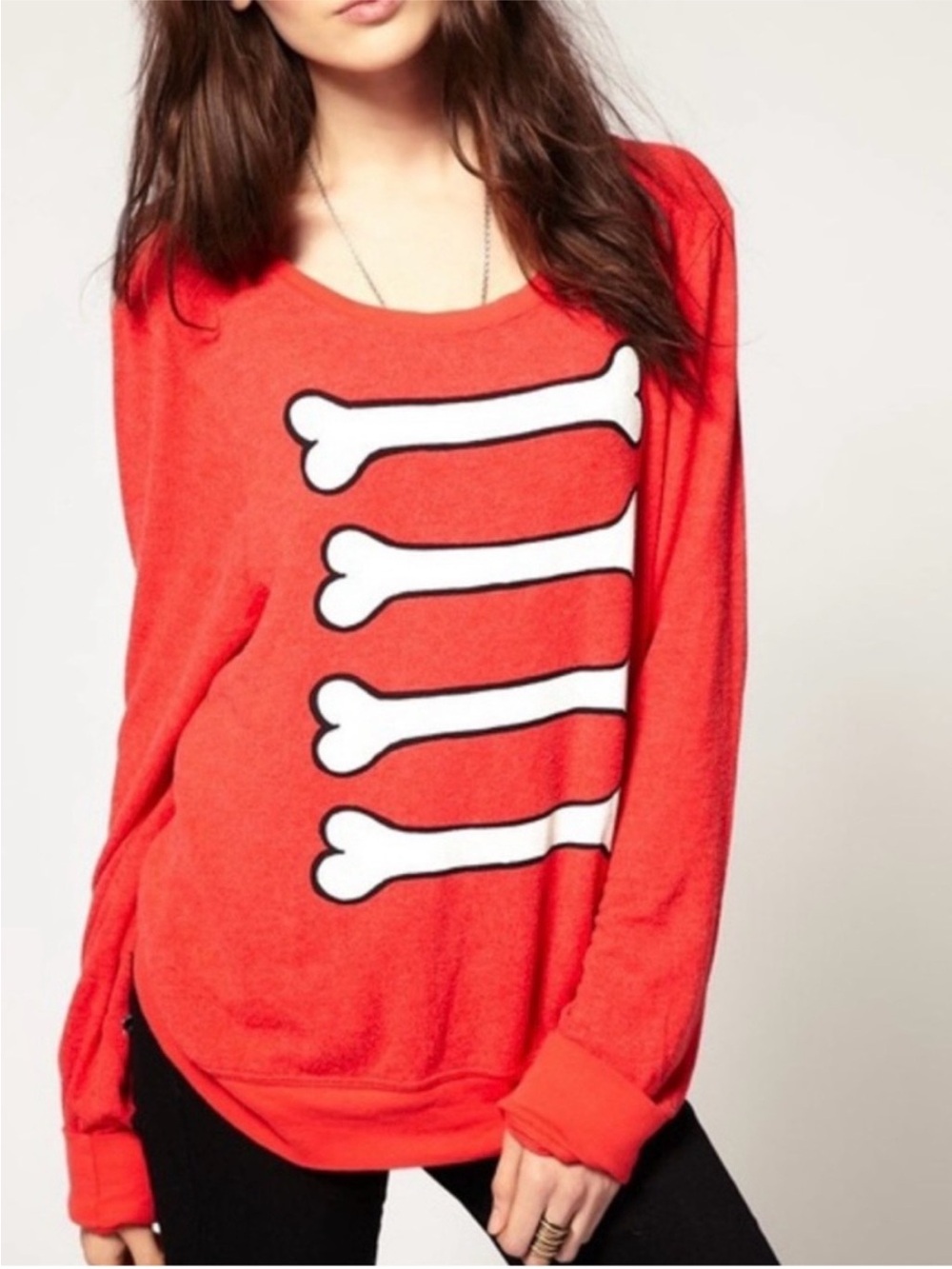 Wildfox Women's Graphic
Bone-Print Sweater